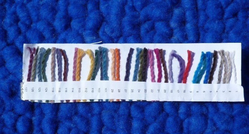 Color sample chart.